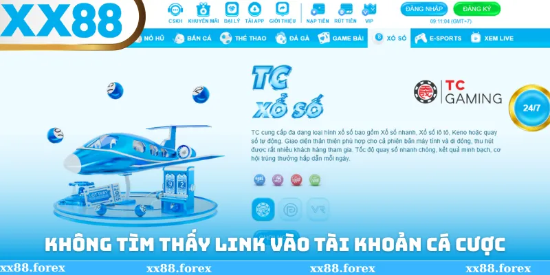Sự cố không tìm được link tới trang chủ